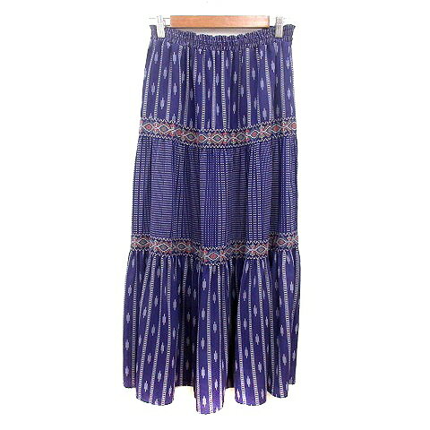 【中古】シュガースプーン SUGAR SPOON ギャザースカート ロング 総柄 F 紫 パープル /MN ●RY レディース 【ベクトル 古着】 250502(4)