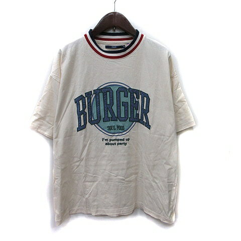 【中古】チャオパニック CIAOPANIC Tシャツ カットソー 半袖 M アイボリー /YI メンズ 【ベクトル 古着】 250502