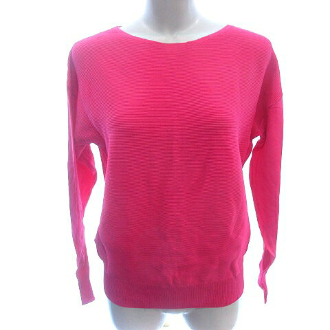 【中古】ドゥクラッセ DoCLASSE ニット カットソー ボートネック 長袖 L ピンク /AU レディース 【ベク..