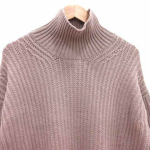 【中古】スタニングルアー STUNNING LURE ニット セーター ハイネック 長袖 ウール M グレージュ /YK レディース 【ベクトル 古着】 250507