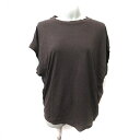 【中古】プラージュ Plage カットソー フレンチスリーブ 茶 ブラウン /YI レディース 【ベクトル 古着】 250508(4)