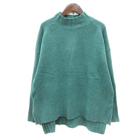 【中古】アズールバイマウジー AZUL by moussy ニット セーター ハイネック 長袖 M 緑 グリーン /MN レディース 【ベクトル 古着】 250509