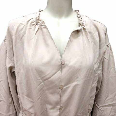 【中古】ダブルクローゼット w closet チュニック ブラウス ウエストマーク 長袖 F ベージュ /YK レディース 【ベクトル 古着】 250511