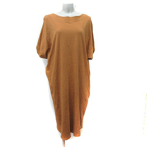 【中古】エルビーシー LBC ワンピース ひざ丈 五分袖 M レンガ /YI レディース 【ベクトル 古着】 250515