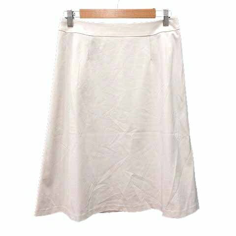 【中古】ソフール Sofuol フレアスカート ひざ丈 40 L アイボリー 白 ホワイト /YK レディース 【ベクトル 古着】 250514(4)