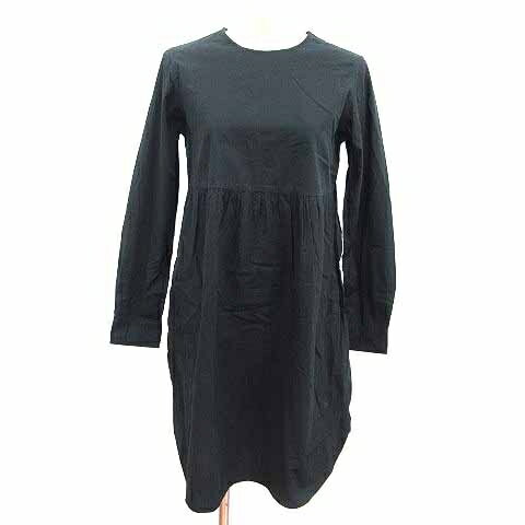 【中古】セロ SERO ワンピース ひざ丈 長袖 M 黒 ブラック /YK メンズ 【ベクトル 古着】 250512