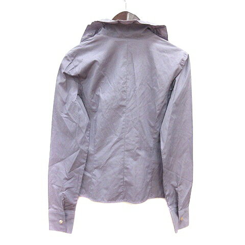 【中古】ナラカミーチェ NARA CAMICIE ブラウス 長袖 フリル 0 XS 紫 パープル /MN レディース 【ベクトル 古着】 250514