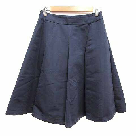 【中古】コトゥー COTOO プリーツスカート ひざ丈 38 M 紺 ネイビー /YK レディース 【ベクトル 古着】 250514