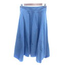 【中古】ノーリーズ Nolley's フレアスカート ミモレ ロング アシンメトリー 38 M 水色 ライトブルー /AU レディース 【ベクトル 古着】 250516