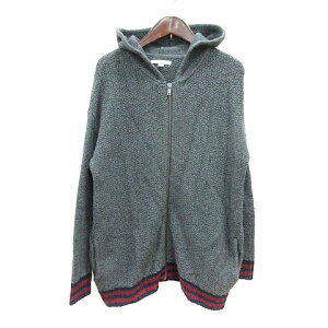 【中古】アメリカンイーグルアウトフィッターズ AMERICAN EAGLE OUTFITTERS パーカー ニット ジップアップ M グレー /MN レディース 【ベクトル 古着】 250526