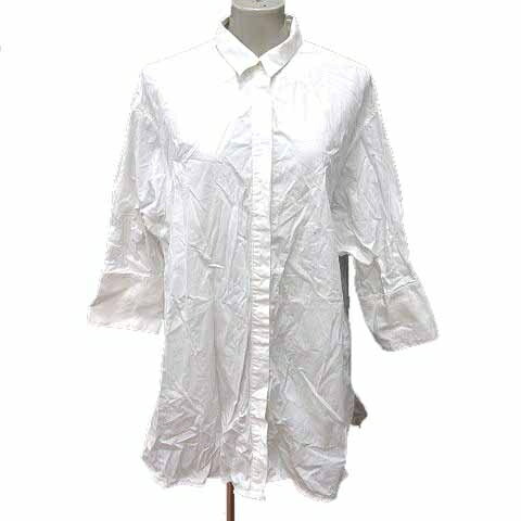 【中古】ザラ ZARA シャツワンピース ミニ 長袖 L 白 ホワイト /YK ●RY レディース 【ベクトル 古着】 250524 【中古】ザラ ZARA シャツワンピース ミニ 長袖 L 白 ホワイト /YK ●RY レディース 【ベクトル 古着】 250524