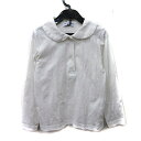 【中古】アンジェダルジャント Ange D'argent ポロシャツ 長袖 レース 120 白 ホワイト /YI ●RY キッズ 【ベクトル 古着】 250529