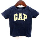 【中古】ベビーギャップ BABY GAP カットソー Uネック 半袖 90 紺 ネイビー /RT ●RY キッズ 【ベクトル 古着】 250529