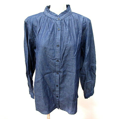 【中古】スタディオクリップ Studio Clip シャツ ブラウス 長袖 M 紺 ネイビー /RT レディース 【ベクトル 古着】 250606