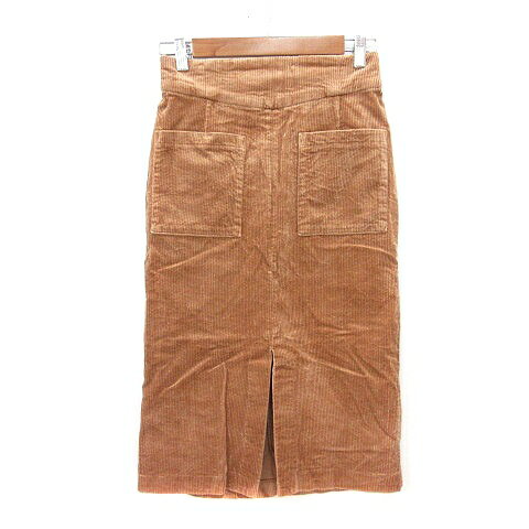 【中古】ヘザー Heather タイトスカート ミモレ ロング コーデュロイ S 茶 ブラウン /MN レディース 【ベクトル 古着】 250609