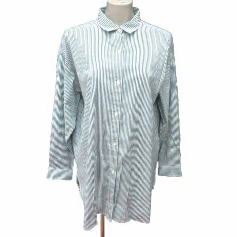 【中古】グローバルワーク GLOBAL WORK シャツワンピース ミニ ストライプ 長袖 XL 緑 グリーン 白 ホワイト /YK レディース 【ベクトル 古着】 250608 【中古】グローバルワーク GLOBAL WORK シャツワンピース ミニ ストライプ 長袖 XL 緑 グリーン 白 ホワイト /YK レディース 【ベクトル 古着】 250608