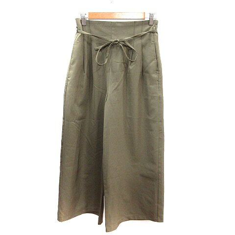 【中古】ドレスキップ DRESKIP ワイドパンツ ガウチョ イージー タック ウエストマーク M カーキ 緑 グリーン /AU レディース 【ベクトル 古着】 250609 【中古】ドレスキップ DRESKIP ワイドパンツ ガウチョ イージー タック ウエストマーク M カーキ 緑 グリーン /AU レディース 【ベクトル 古着】 250609