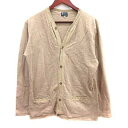 【中古】タケオキクチ TAKEO KIKUCHI カーディガン ニット Vネック 長袖 2 ベージュ /YK メンズ 【ベクトル 古着】 250609