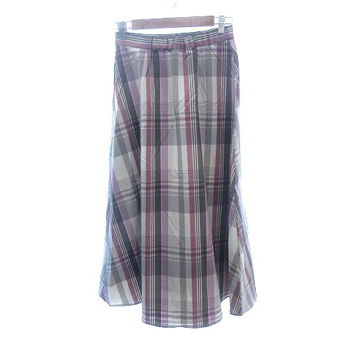 【中古】ロペピクニック ROPE Picnic フレアスカート マキシ ロング チェック 38 M ベージュ /AU レディース 【ベクトル 古着】 250613 vectorpremium-18515565 ブランド古着ベクトルプレミアム店 サンプル画像2