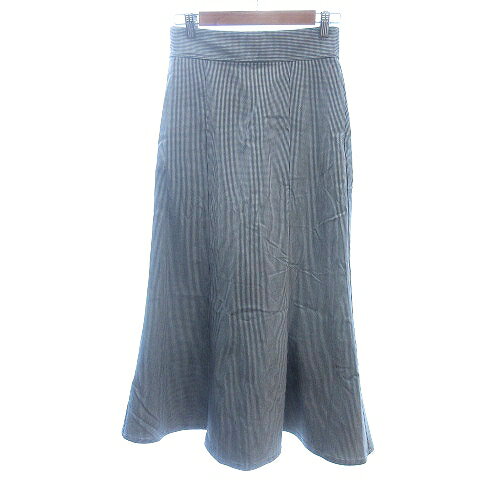 【中古】グローバルワーク GLOBAL WORK マーメイドスカート フレア タイト マキシ ロング チェック L 黒 ブラック /AU レディース 【ベクトル 古着】 250612