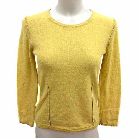 【中古】ユキトリイ YUKI TORII ニット セーター レース 長袖 ウール 38 M 黄色 イエロー /YK レディース 【ベクトル 古着】 250614 【中古】ユキトリイ YUKI TORII ニット セーター レース 長袖 ウール 38 M 黄色 イエロー /YK レディース 【ベクトル 古着】 250614