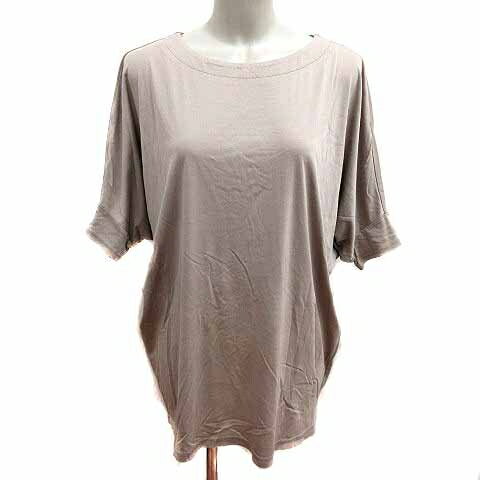 【中古】インディヴィ INDIVI チュニック カットソー ドルマンスリーブ 七分袖 42 XL ベージュ /YK レディース 【ベクトル 古着】 250619