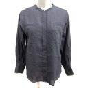 【中古】ロートレアモン LAUTREAMONT シャツ ブラウス ノーカラー 長袖 38 M 紺 ネイビー /YK レディース 【ベクトル 古着】 250618|詳細画像