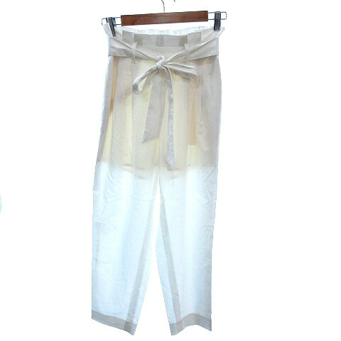 【中古】ロペピクニック ROPE Picnic テーパードパンツ イージー ウエストマーク 38 M 白 ホワイト /AU レディース 【ベクトル 古着】 250624