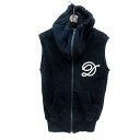 【中古】ダブルスタンダードクロージング ダブスタ DOUBLE STANDARD CLOTHING パーカー スウェット ジップアップ 刺繍 ノースリーブ 36 S 紺 ネイビー /MN レディース 【ベクトル 古着】 250620