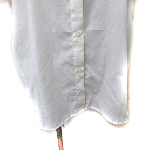 【中古】コーエン coen シャツワンピース ミニ バンドカラー 半袖 麻混 リネン混 F ベージュ /YI レディース 【ベクトル 古着】 250621