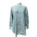 【中古】ロペピクニック ROPE Picnic シャツワンピース ミニ バンドカラー ストライプ 長袖 38 M 緑 グリーン /YI レディース 【ベクトル 古着】 250630|詳細画像