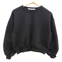 【中古】レイカズン Ray cassin FAVORI トレーナー 総柄 長袖 F 黒 ブラック /YK ●RY 【ベクトル 古着】 250626