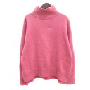【中古】ルクールブラン le.coeur blanc ニット セーター ハイネック 長袖 ウール 38 M ピンク /MN レディース 【ベクトル 古着】 250703