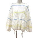 【中古】ダブルクローゼット w closet Alley by w closet ニット セーター ボートネック ボーダー 長袖 F 白 ホワイト /YK レディース 【ベクトル 古着】 250703