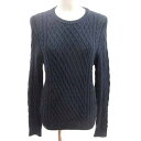 【中古】マッキントッシュフィロソフィー MACKINTOSH PHILOSOPHY ニット セーター ケーブル 長袖 38 M 紺 ネイビー /YK レディース 【ベクトル 古着】 250703