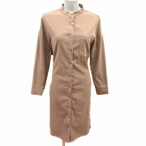 【中古】ロペピクニック ROPE Picnic シャツワンピース ひざ丈 長袖 38 M ベージュ /YK レディース 【ベクトル 古着】 250710 【中古】ロペピクニック ROPE Picnic シャツワンピース ひざ丈 長袖 38 M ベージュ /YK レディース 【ベクトル 古着】 250710