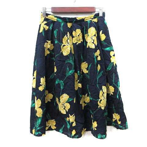 【中古】ナチュラルビューティーベーシック NATURAL BEAUTY BASIC フレアスカート ミモレ ロング 花柄 M マルチカラー /YI レディース 【ベクトル 古着】 250715(4)