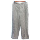 【中古】B&Y ユナイテッドアローズ BEAUTY&YOUTH ビューティー&ユース ワイドパンツ ツイード ウール M グレージュ /AU レディース 【ベクトル 古着】 250715(4)