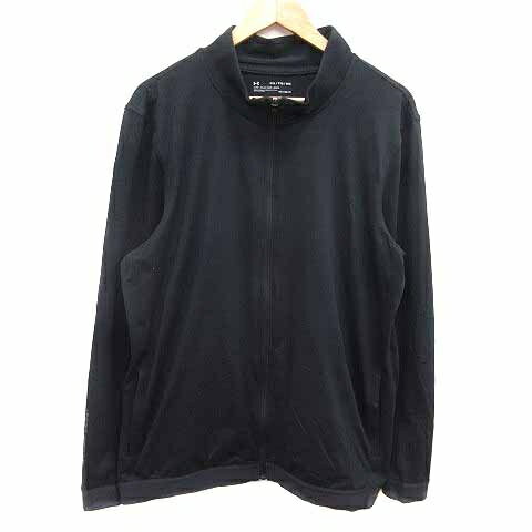 【中古】アンダーアーマー UNDER ARMOUR トラックジャケット ジップアップ 長袖 XXL 黒 ブラック /YK メンズ 【ベクトル 古着】 250716