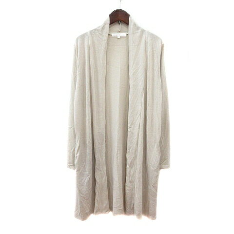 【中古】グローブ grove カーディガン ニット ロング L 白 アイボリー /MN レディース 【ベクトル 古着】 250723