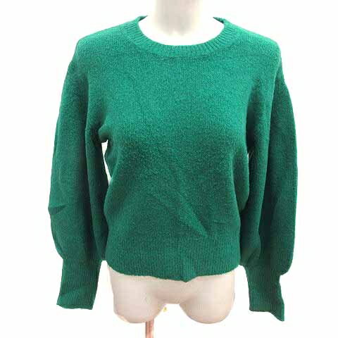 【中古】マウジー MOUSSY ニット セーター 長袖 FREE 緑 グリーン /YK レディース 【ベクトル 古着】 2..