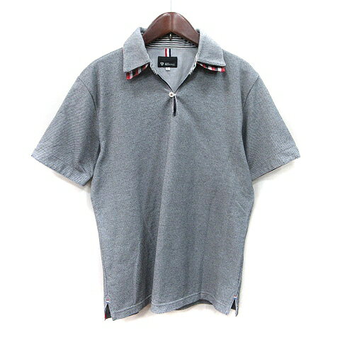 【中古】タケオキクチ ミクスパイス TK MIXPICE ポロシャツ 鹿の子 半袖 L 黒 ブラック /YI メンズ 【..