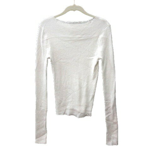 【中古】エディットシーン Edit Sheen ニット カットソー 長袖 リブ M 白 ホワイト /MN レディース 【ベクトル 古着】 250724