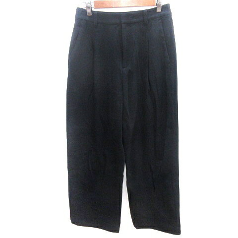 【中古】ユニクロ UNIQLO コントワーデコトニエ COMPTOIR DES COTONNIERS ワイドパンツ M 黒 ブラック ..