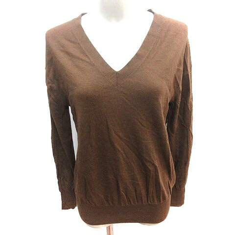 V-Neck - 【中古】ガリャルダガランテ GALLARDAGALANTE ニット セーター Vネック ウール 長袖 F 茶 ブラウン /AU レディース 【ベクトル 古着】 250730