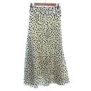 【中古】コトリカ COTORICA. フレアスカート ロング ダルメシアン柄 F 白 ホワイト 黒 ブラック /YK レディース 【ベクトル 古着】 25080...