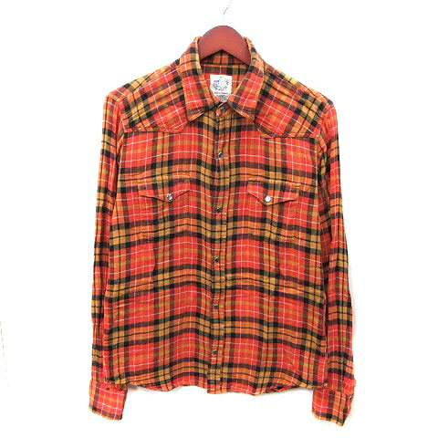 【中古】メイド イン ヘブン made in HEAVEN シャツ チェック 長袖 L オレンジ 黄 イエロー 黒 ブラック 白 ホワイト /MS メンズ 【ベクトル 古着】 250805 【中古】メイド イン ヘブン made in HEAVEN シャツ チェック 長袖 L オレンジ 黄 イエロー 黒 ブラック 白 ホワイト /MS メンズ 【ベクトル 古着】 250805
