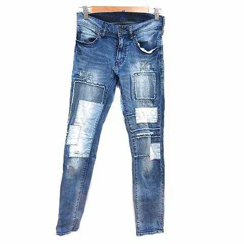 【中古】ヴォーギッシュ VOGUISH デニムパンツ ジーンズ パッチワーク XS 青 ブルー /YK メンズ 【ベクトル 古着】 250804 【中古】ヴォーギッシュ VOGUISH デニムパンツ ジーンズ パッチワーク XS 青 ブルー /YK メンズ 【ベクトル 古着】 250804
