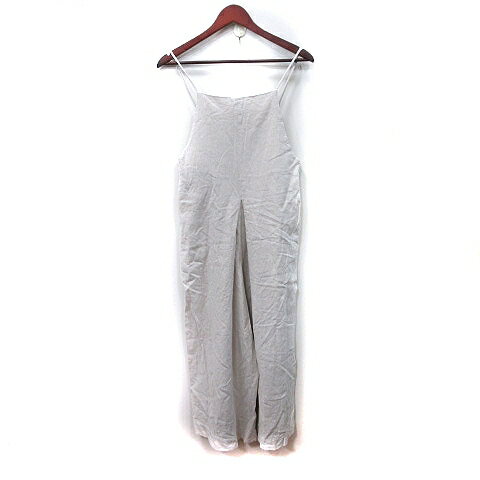 【中古】シンプリシテェ SIMPLICITE パンツ サロペット 麻混 リネン混 ベージュ /YI レディース 【ベクトル 古着】 250812