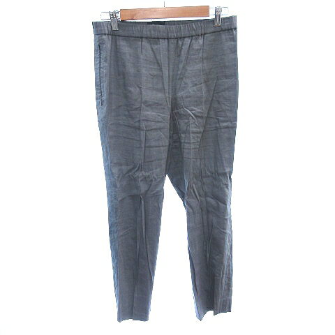 【中古】セオリー Theory テーパードパンツ イージー 麻 リネン 2 M グレー /AU レディース 【ベクトル 古着】 250819